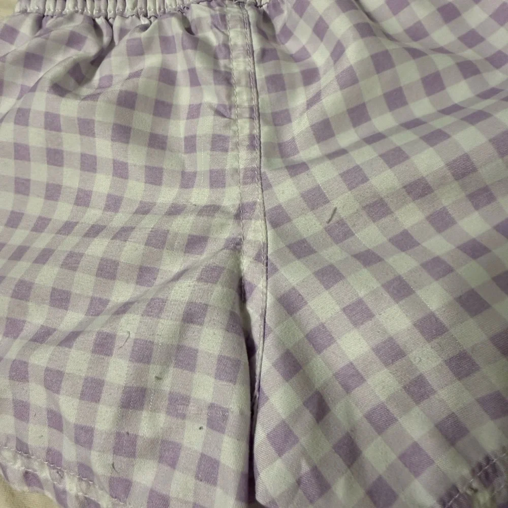 Carter's Navy and Purple Gingham Swimset